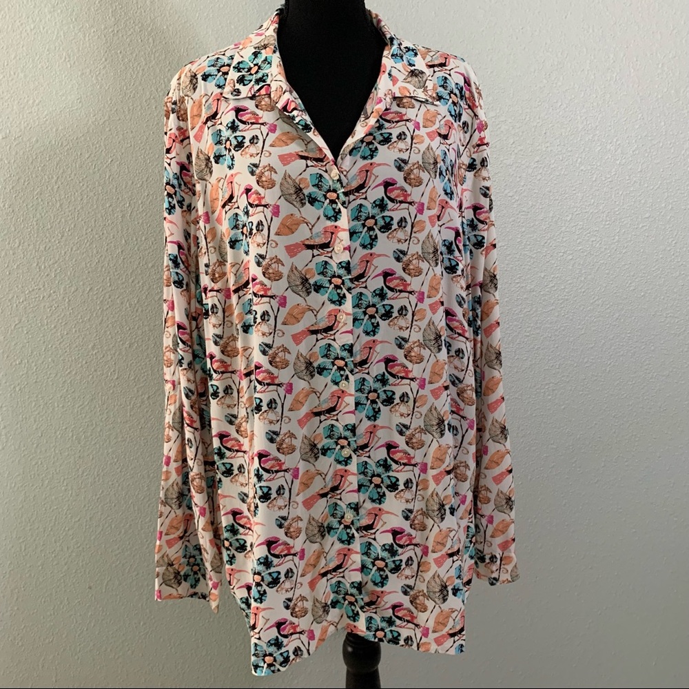 Talbots Button Down Blouse - image 2